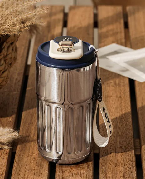 Smart Digital Thermal Bottle – 450ml Insulated Coffee Mug